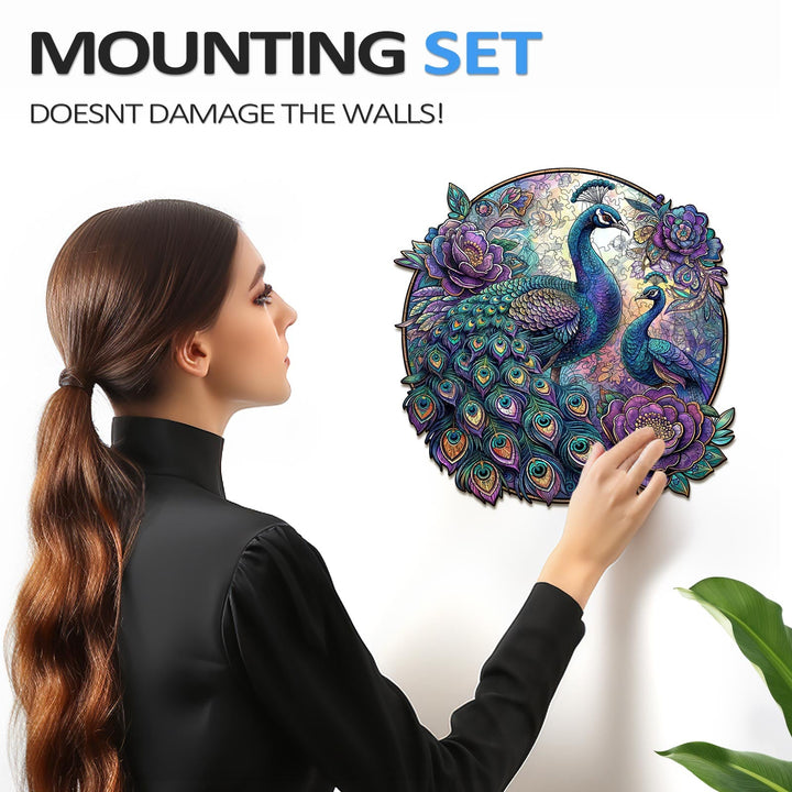 Parent Child Peacock Wooden Jigsaw Puzzle - By Woodbests