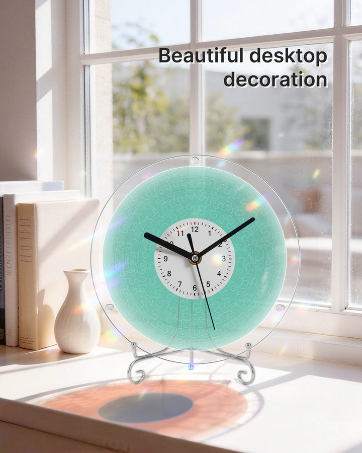 DIY Acrylic Puzzle Clock Kit - Fresh Green