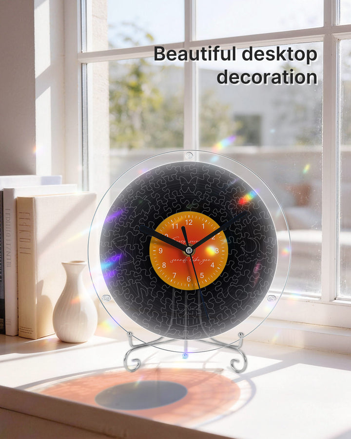 DIY Acrylic Puzzle Clock Kit - Classic Black