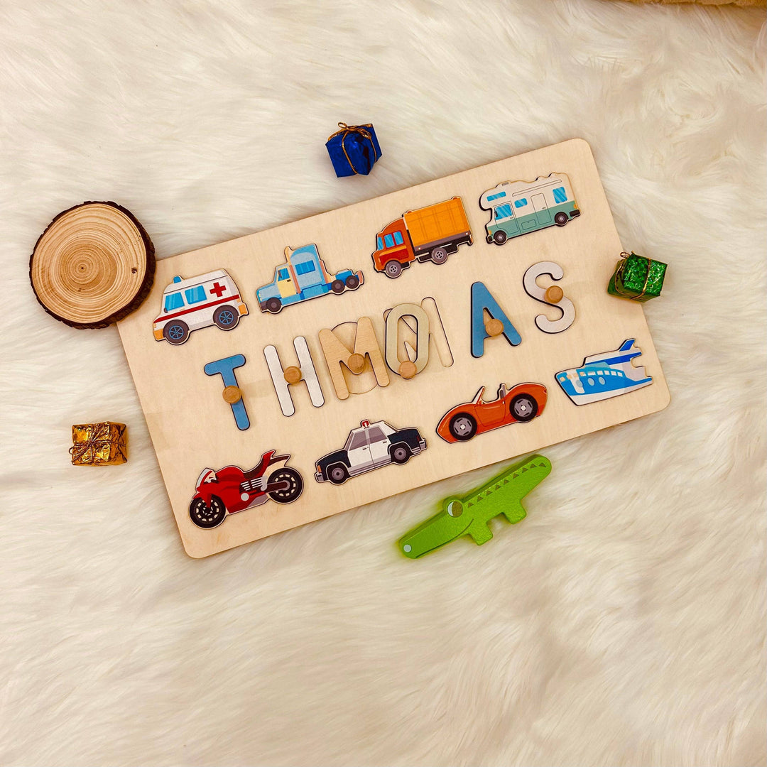 8 Traffic Element Name Puzzle-Pastel-Boy ¡°THOMAS¡±