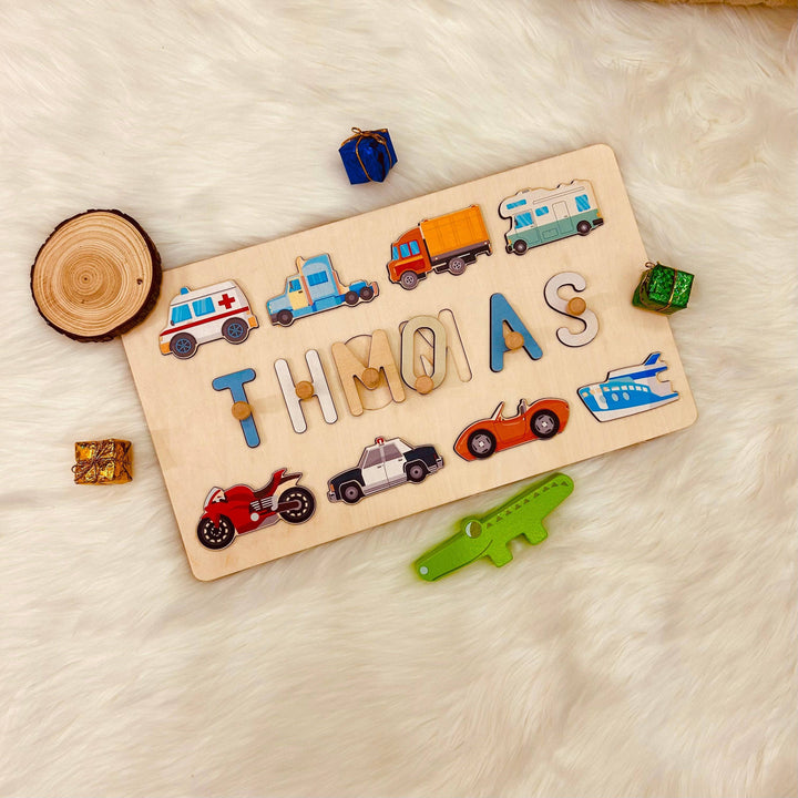 8 Traffic Element Name Puzzle-Pastel-Boy ¡°THOMAS¡±