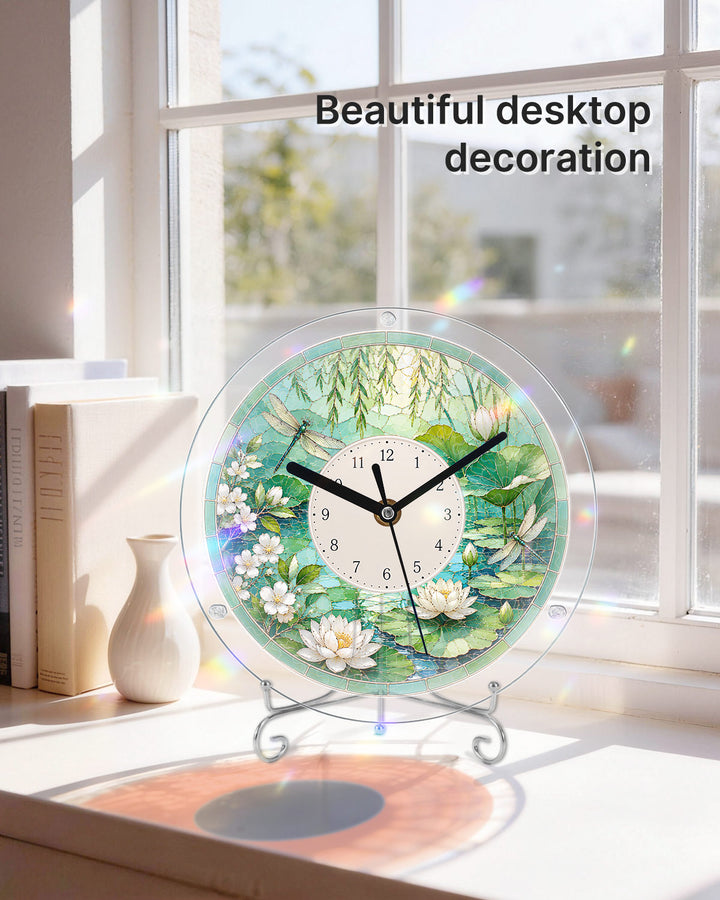 DIY Acrylic Puzzle Clock Kit - Summer Lotus Pond