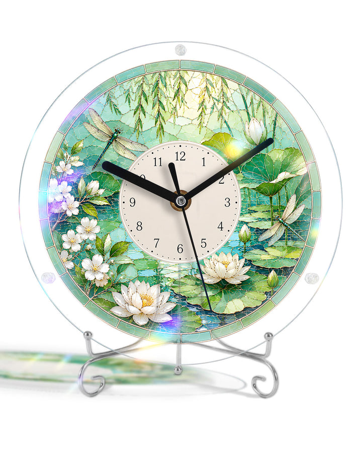 DIY Acrylic Puzzle Clock Kit - Summer Lotus Pond
