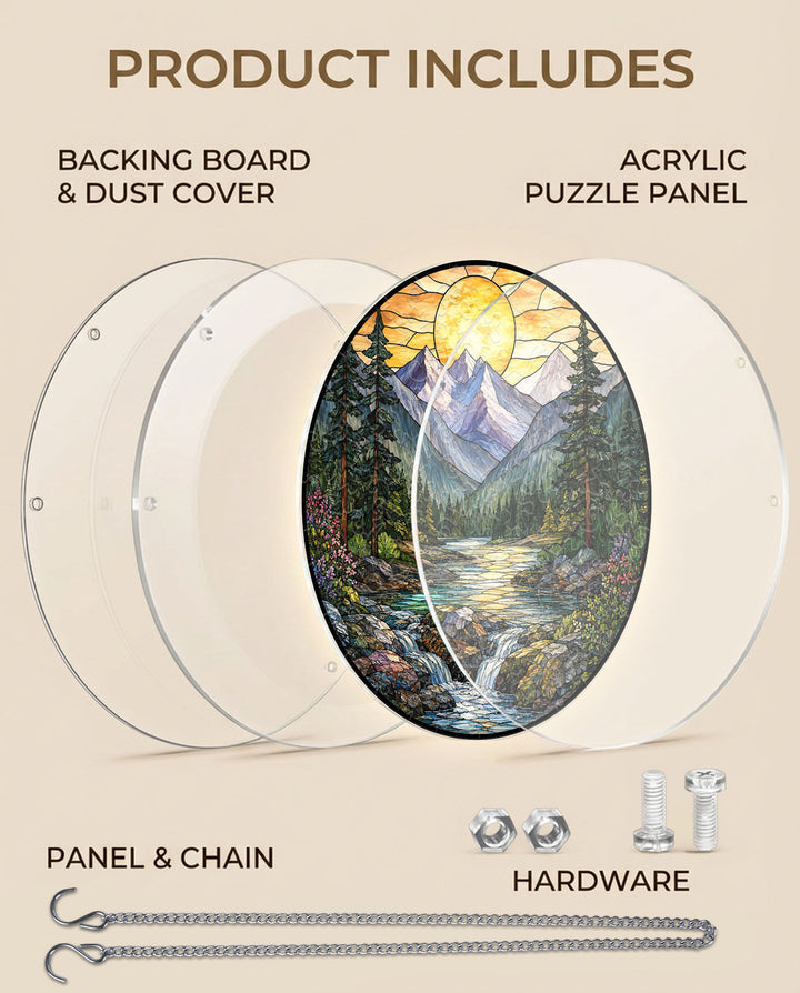 Acrylic Jigsaw Puzzle Suncatcher - Golden Valley