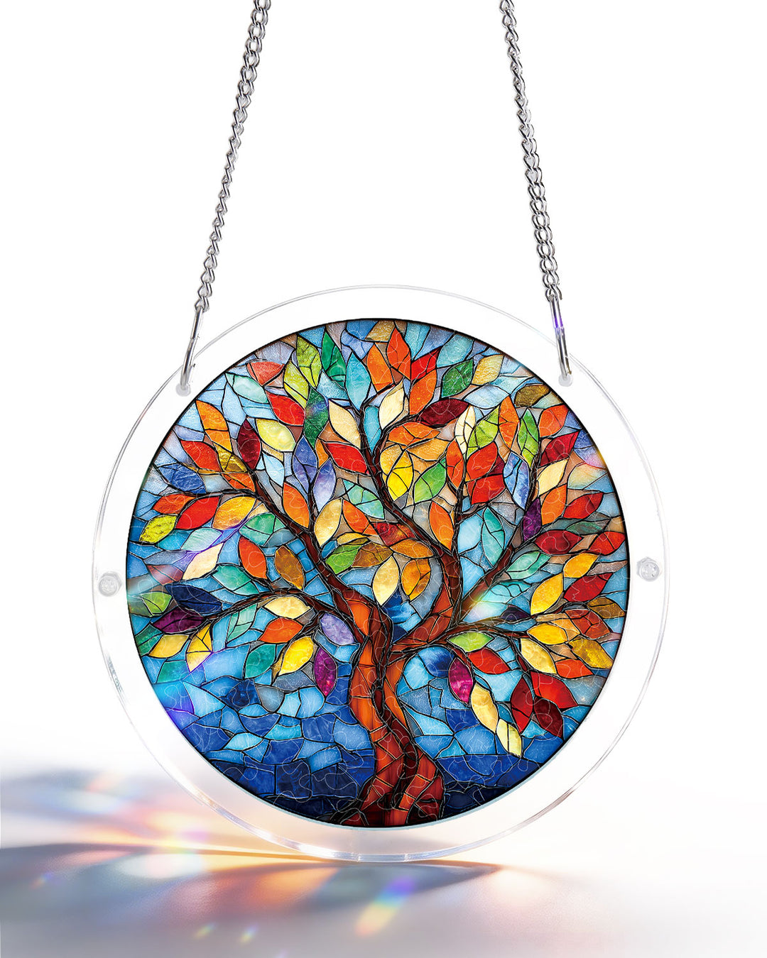 Acrylic Jigsaw Puzzle Suncatcher - Tree of Radiant Glass