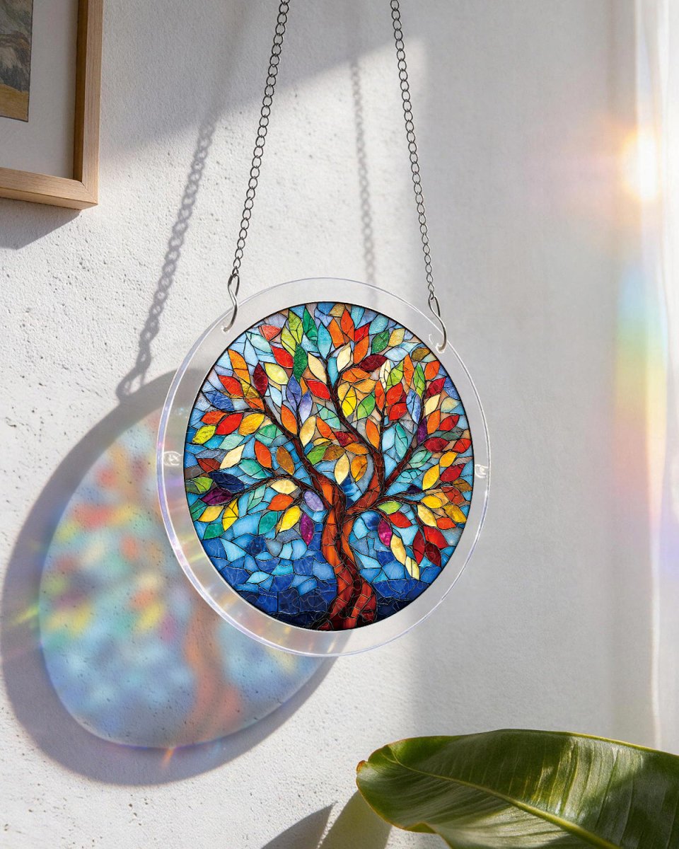 Acrylic Jigsaw Puzzle Suncatcher - Tree of Radiant Glass