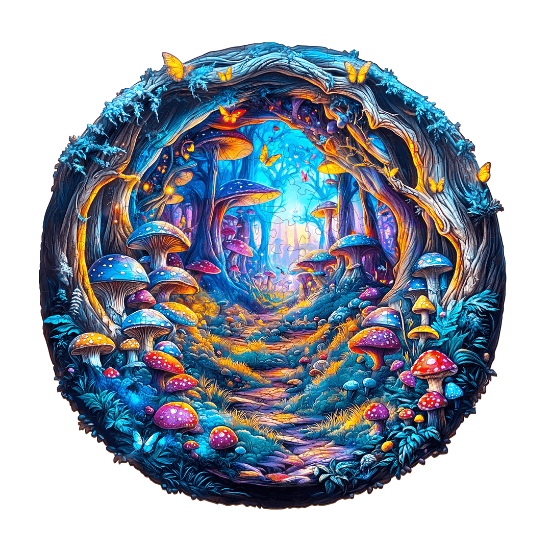 3D Magic Mushroom Wooden Jigsaw Puzzle - Woodbests