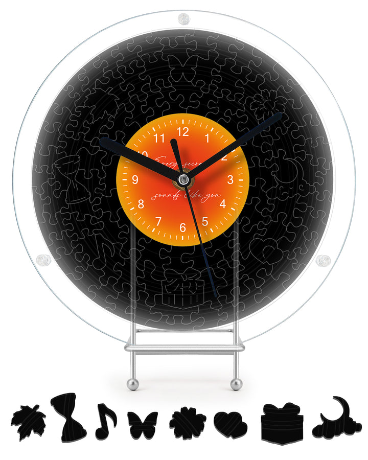 DIY Acrylic Puzzle Clock Kit - Classic Black