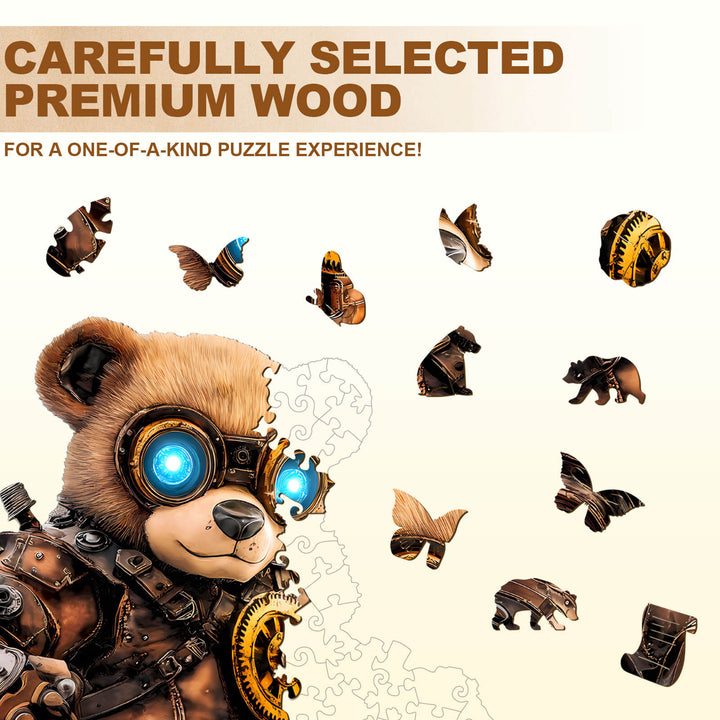Cyber bear Wooden Jigsaw Puzzle