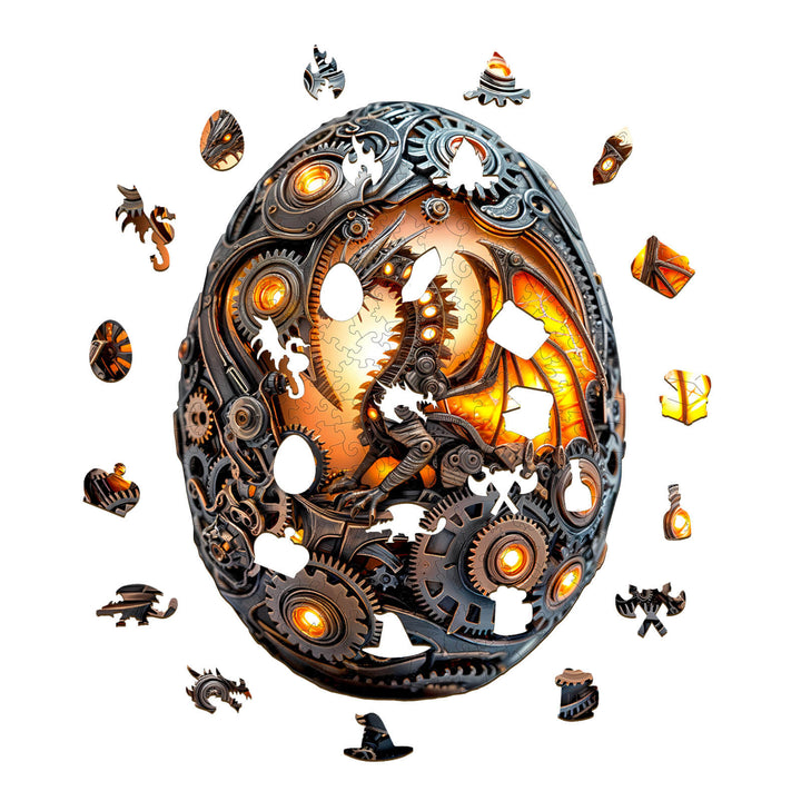 Mechanical Dragon Egg Wooden Jigsaw Puzzle