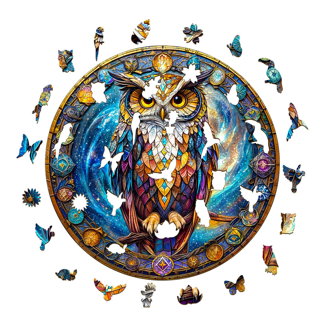 Cosmic Watcher Wooden Jigsaw Puzzle