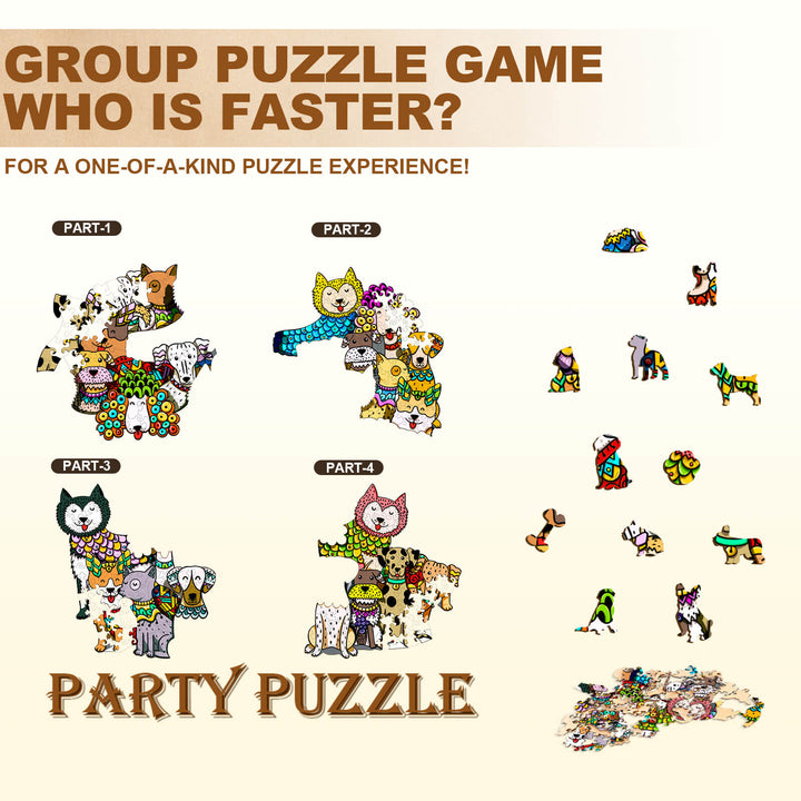 Party Puzzle-Rich Dog