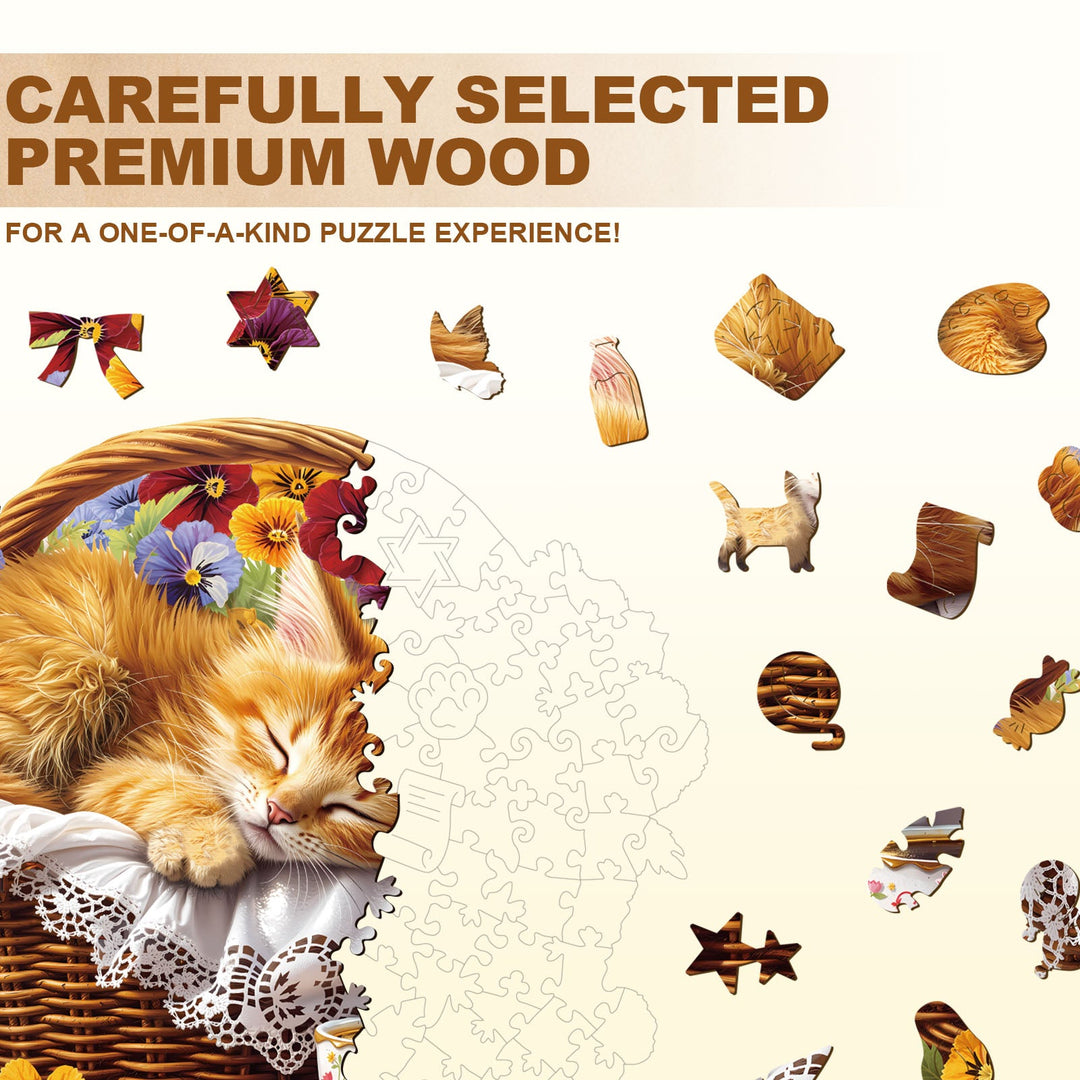 Cat's Rest Wooden Jigsaw Puzzle