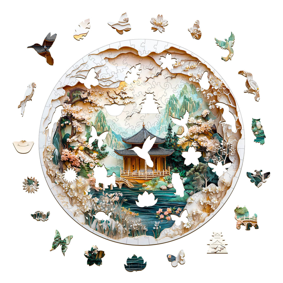 3D Chinese Landscape Painting Wooden Jigsaw Puzzle
