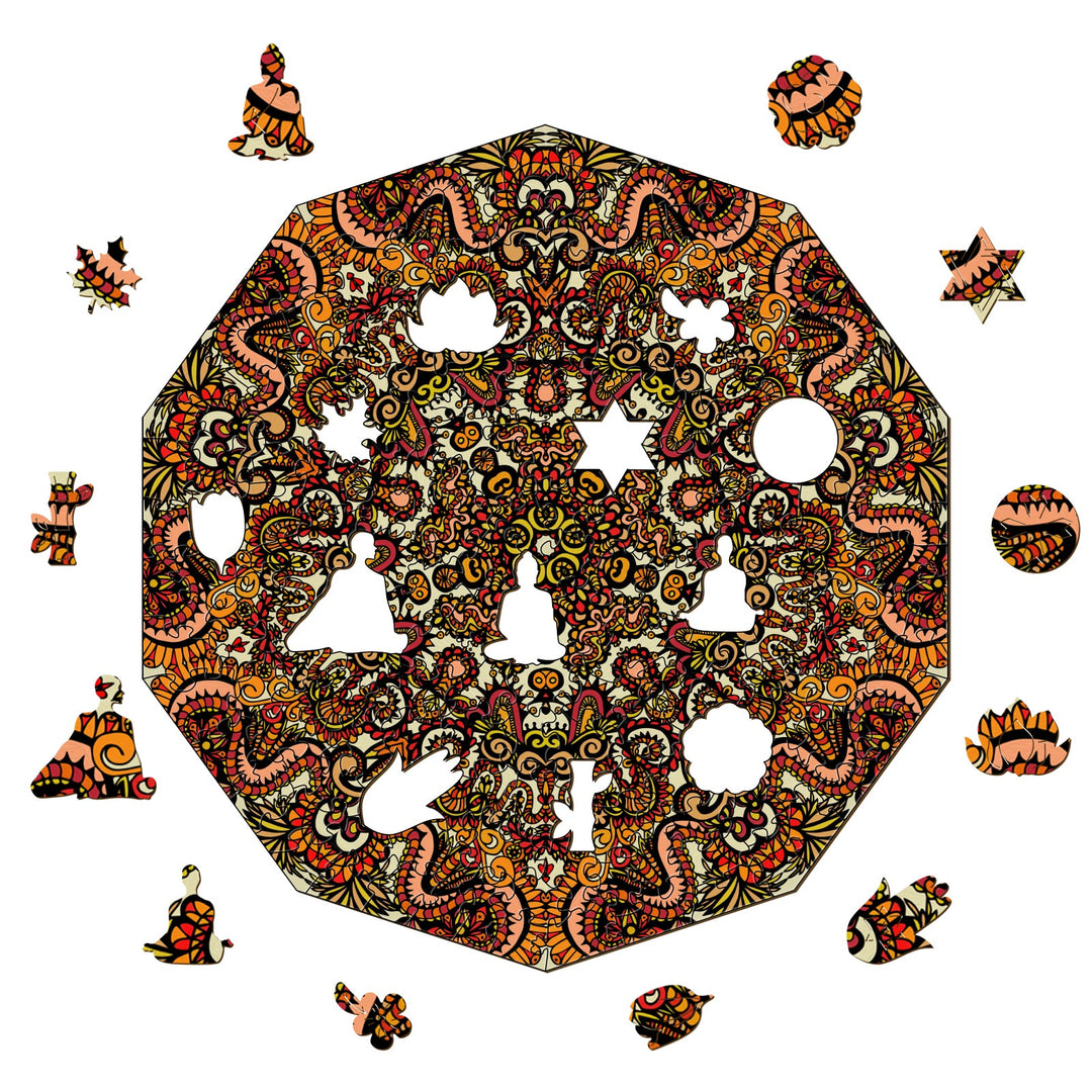 Doodle art design 'Dragonsphere' by Lori Anne McKague featuring intricate patterns and vibrant colors.