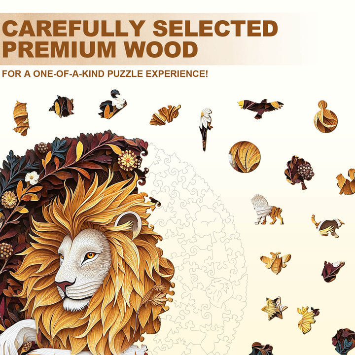 Forest Dreamers- Lion Wooden Jigsaw Puzzle