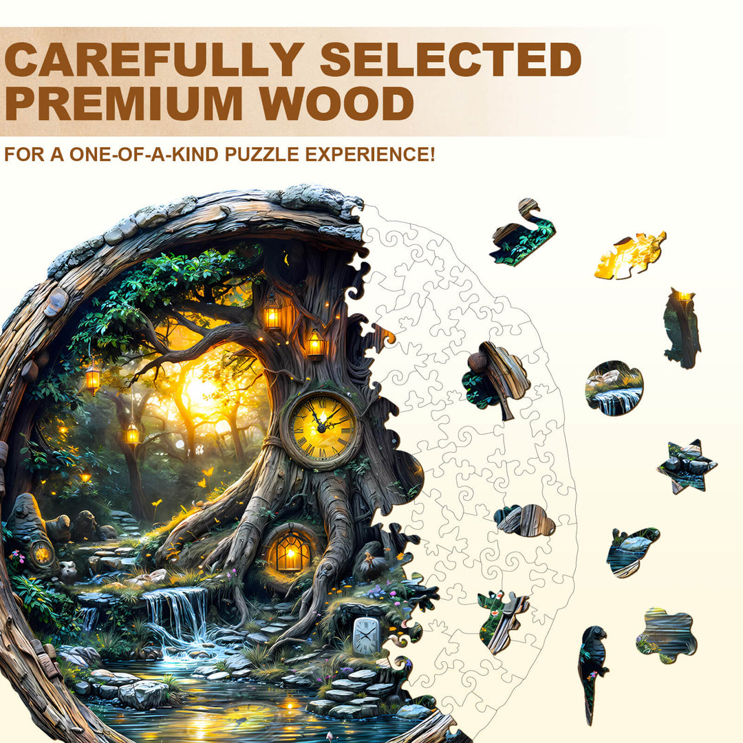 Magic time tree Wooden Jigsaw Puzzle