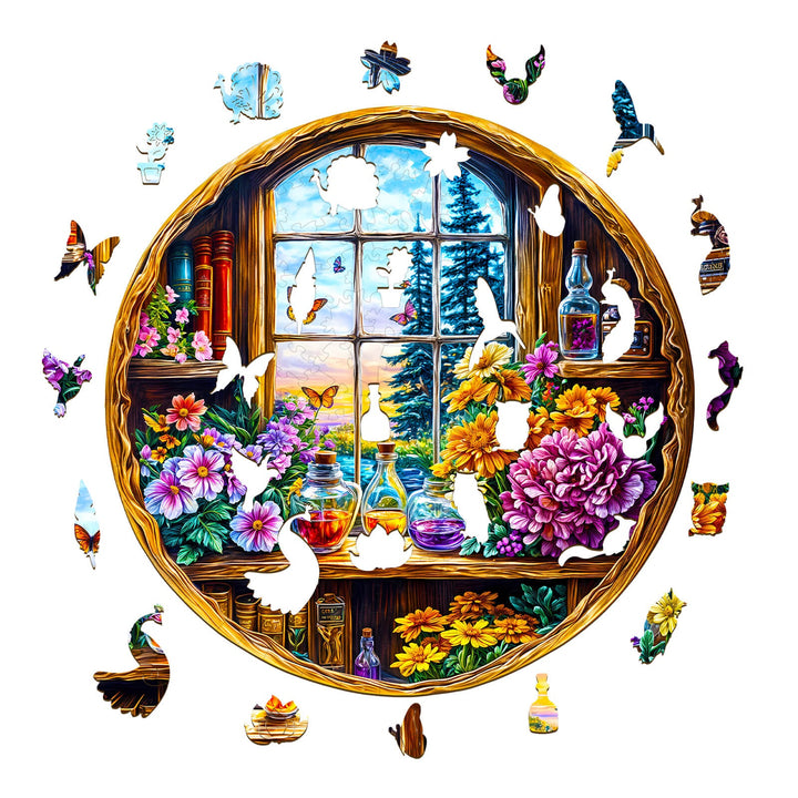 Dreamy window Wooden Jigsaw Puzzle