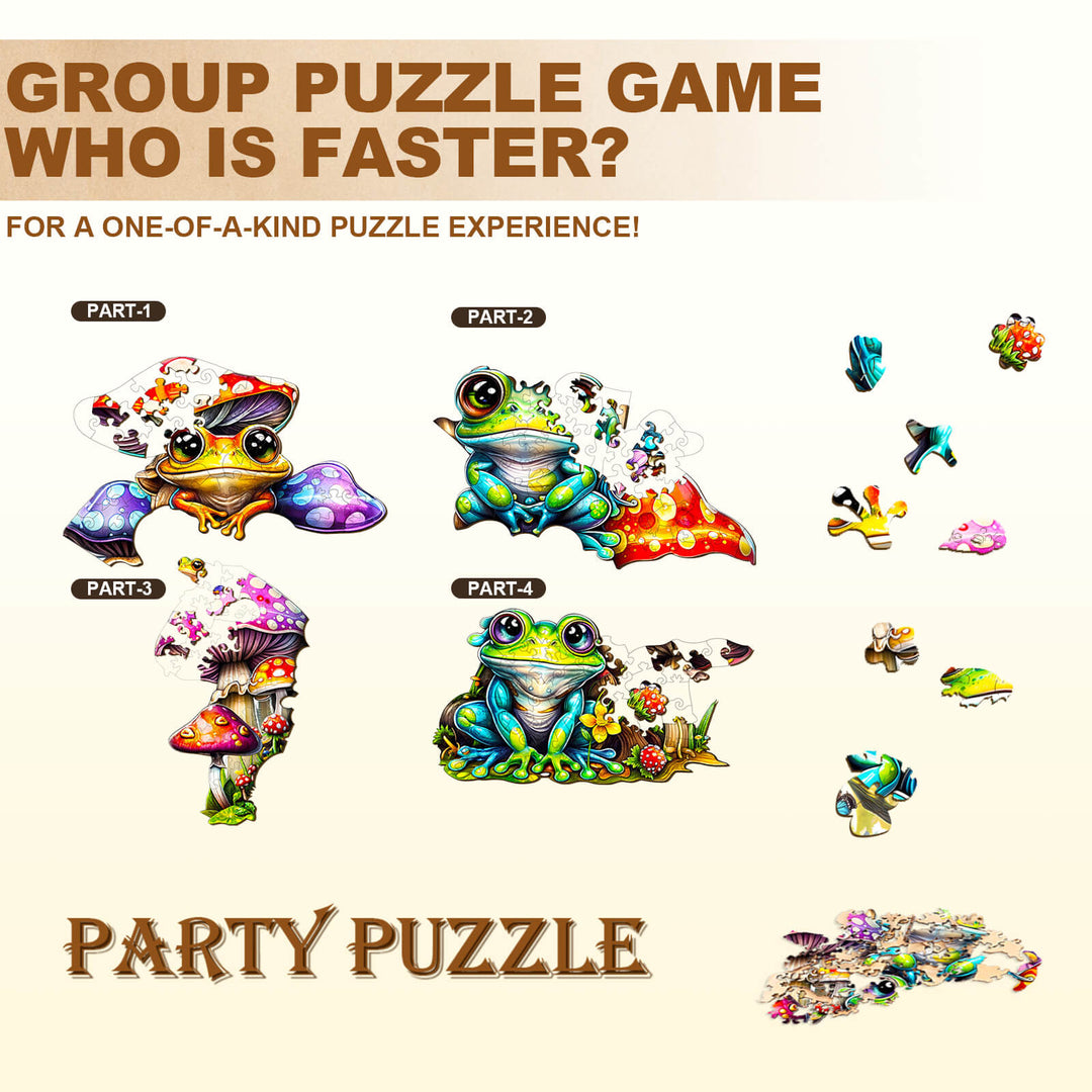 Party Puzzle-Frog Family