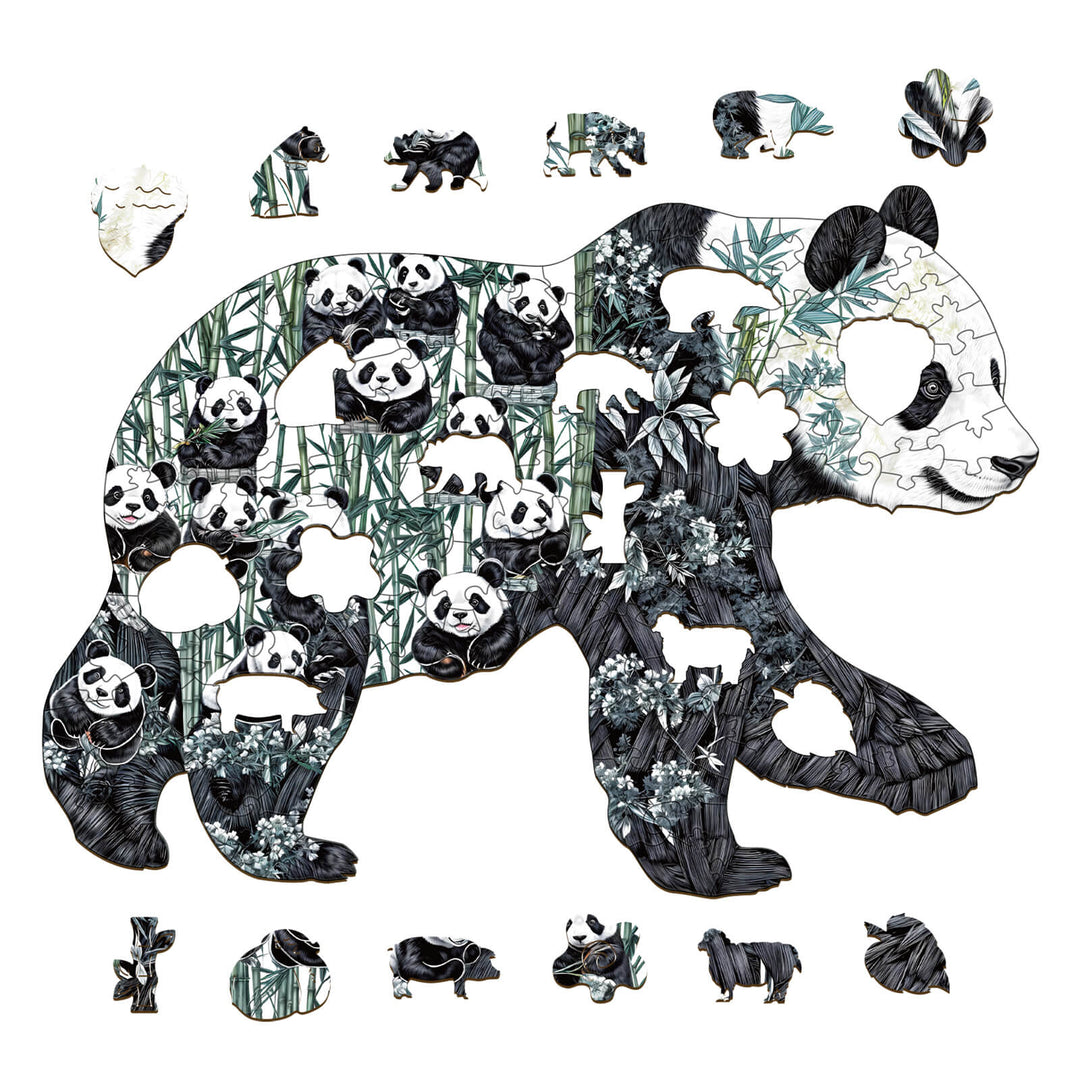 Panda Paradise Wooden Jigsaw Puzzle