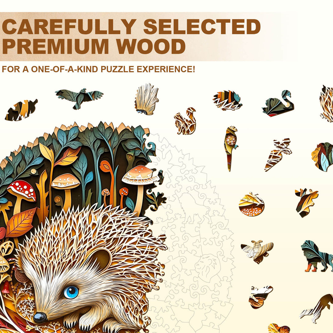 Forest Dreamers- Hedgehog Wooden Jigsaw Puzzle