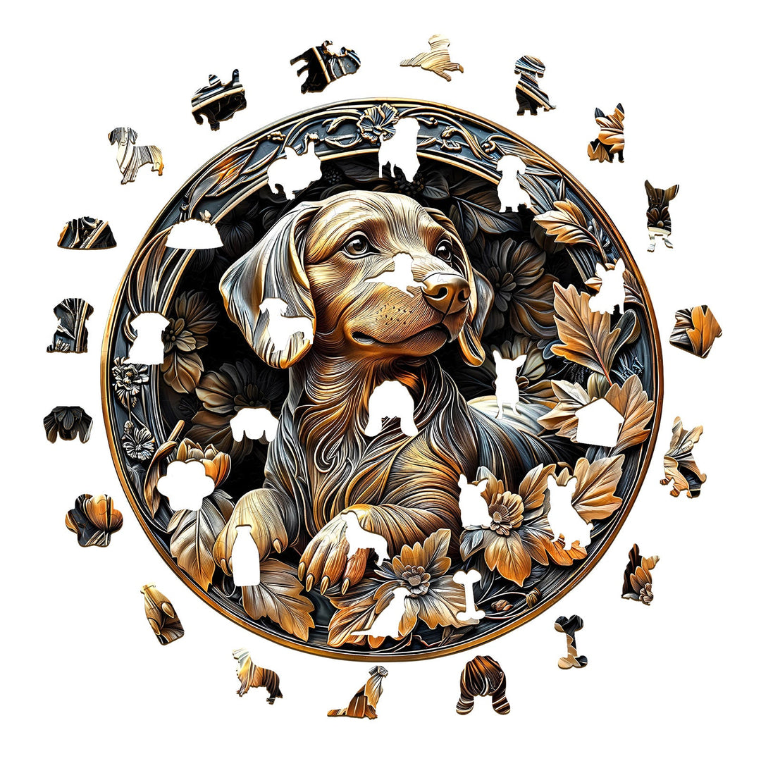 3D Metal Dachshund Wooden Jigsaw Puzzle - Woodbests