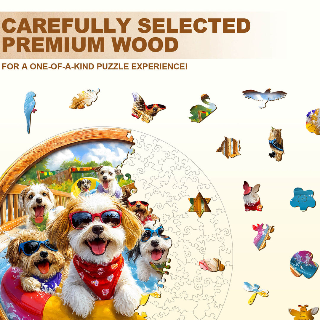 Happy Dogs Wooden Jigsaw Puzzle