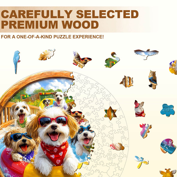 Happy Dogs Wooden Jigsaw Puzzle