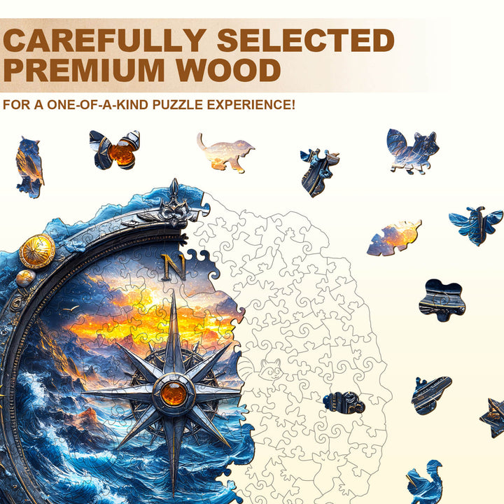 Compass Landscape Wooden Jigsaw Puzzle