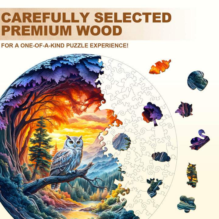 Serene Watcher  Wooden Jigsaw Puzzle