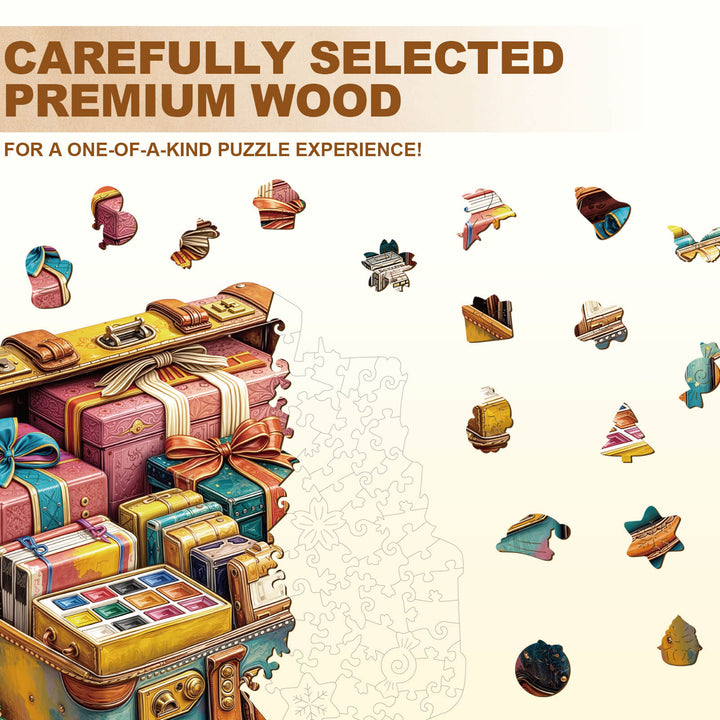 Painting gift box Wooden Jigsaw Puzzle