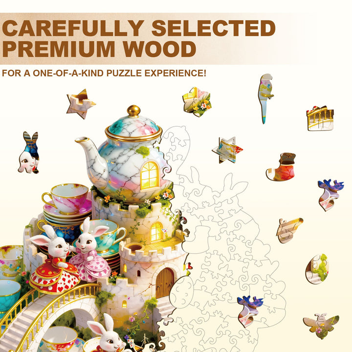 Bunny Tea Party Wooden Jigsaw Puzzle