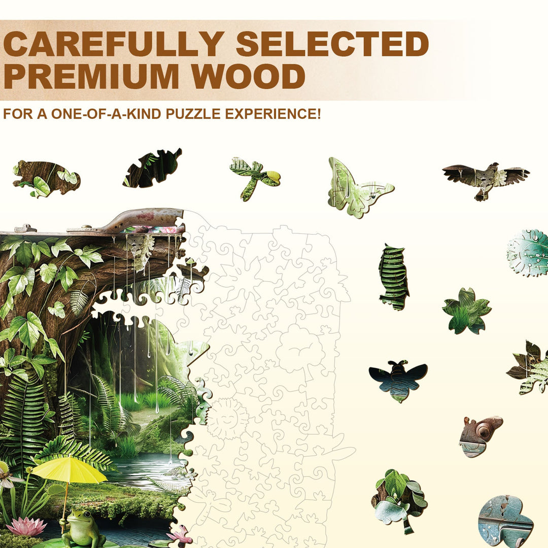 Rainforest Suitcase Wooden Jigsaw Puzzle