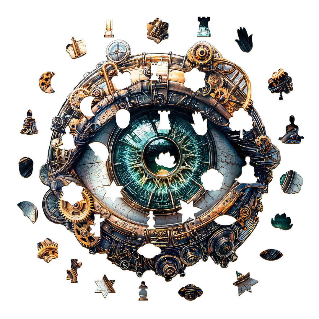 3D Mechanical eyes Wooden Jigsaw Puzzle