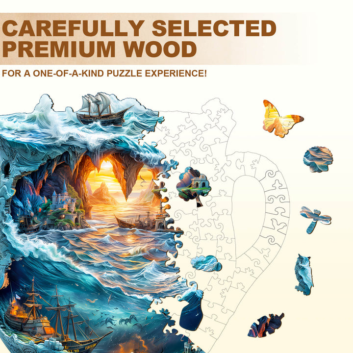 Sea navigation mug Wooden Jigsaw Puzzle