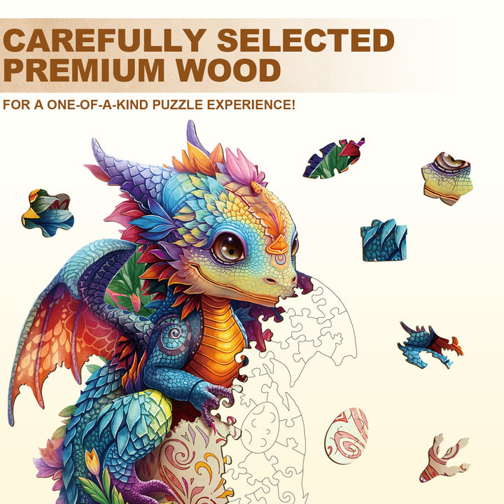 Colorful dragon Wooden Jigsaw Puzzle