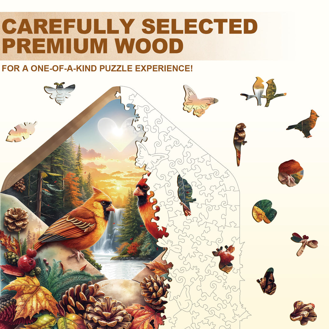 Autumn Love Wooden Jigsaw Puzzle