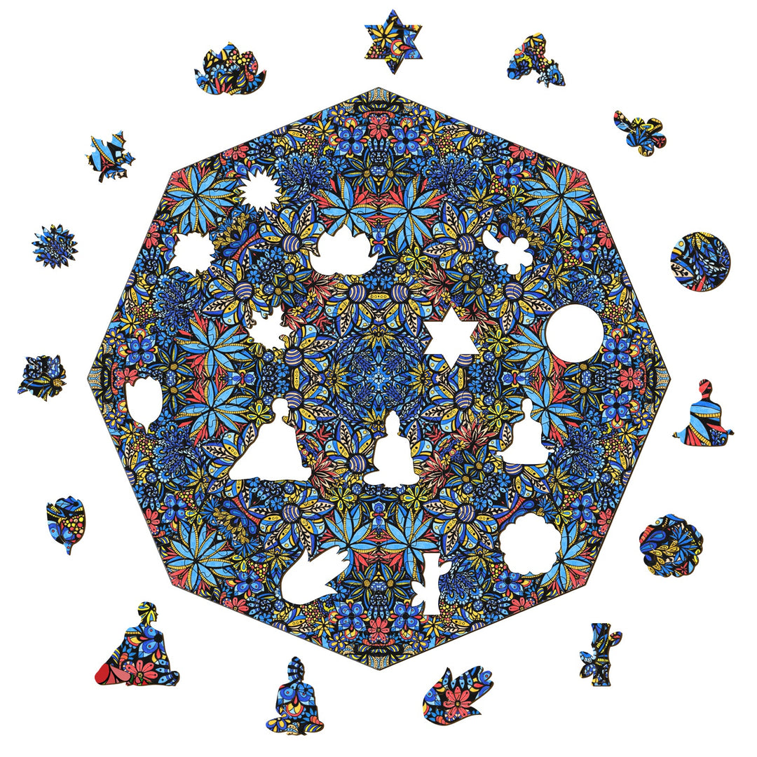 Mandala Talavera Bouquet art by Lori Anne McKague featuring colorful doodle patterns and intricate designs.