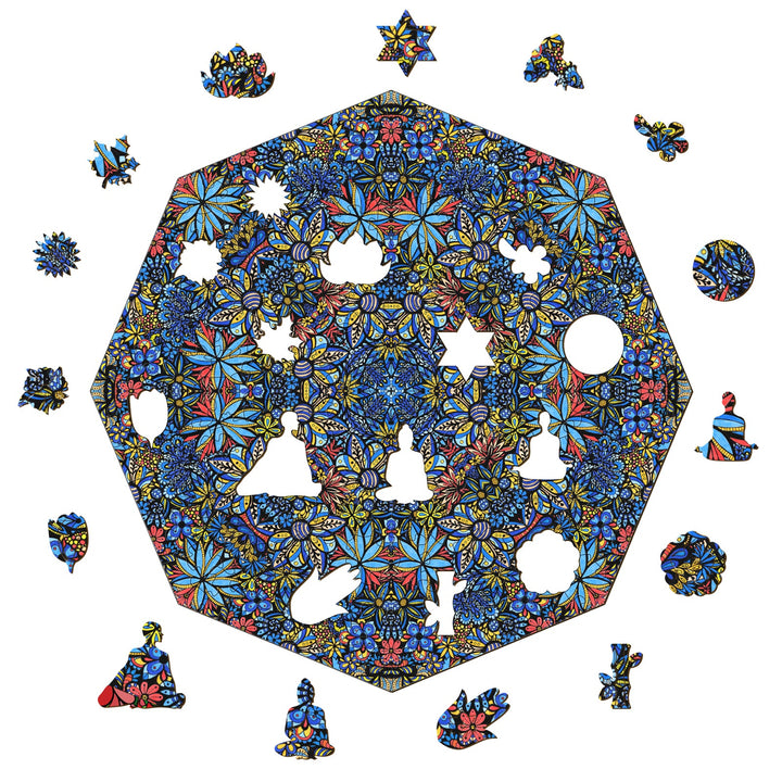 Mandala Talavera Bouquet art by Lori Anne McKague featuring colorful doodle patterns and intricate designs.