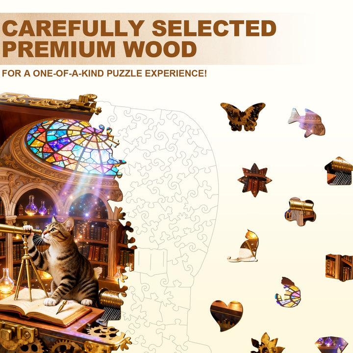 Kitten Music Box Wooden Jigsaw Puzzle