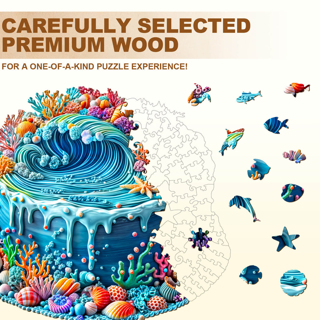 Ocean Cake Wooden Jigsaw Puzzle