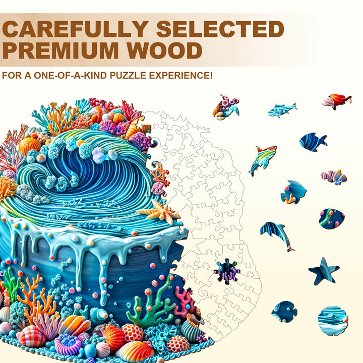 Ocean Cake Wooden Jigsaw Puzzle
