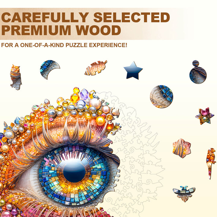 Gemstone Eyes Wooden Jigsaw Puzzle