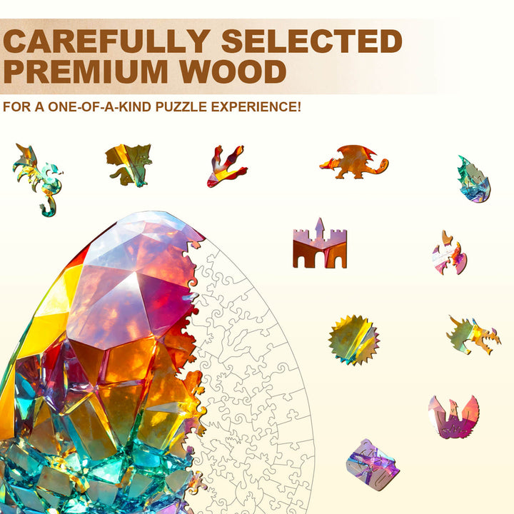 Colorful crystal egg Wooden Jigsaw Puzzle