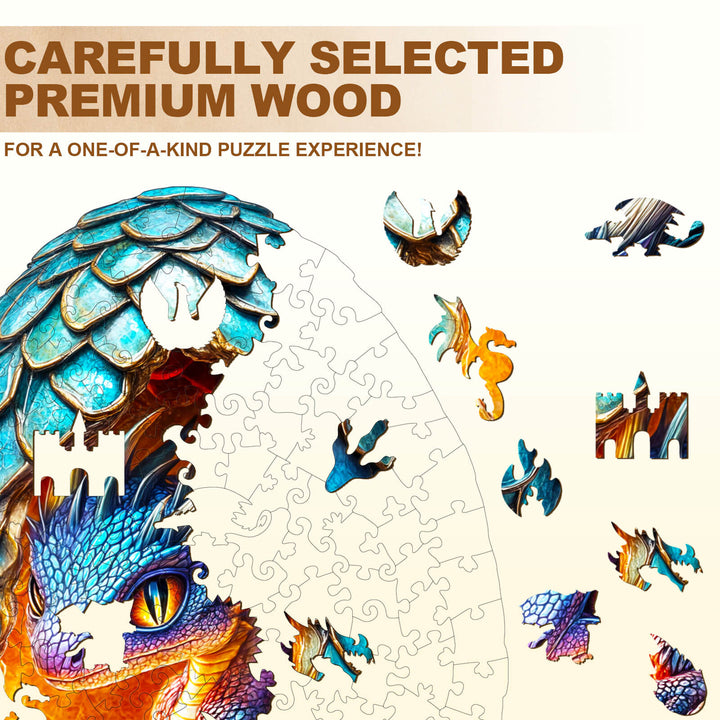 Draconic Rebirth-3  Wooden Jigsaw Puzzle
