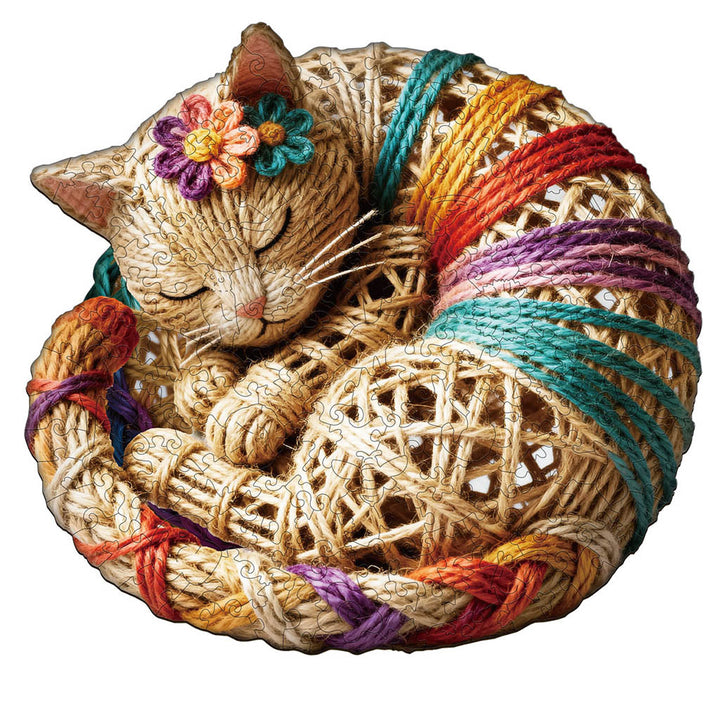 Twine Cat Wooden Jigsaw Puzzle