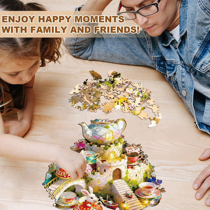 Bunny Tea Party Wooden Jigsaw Puzzle