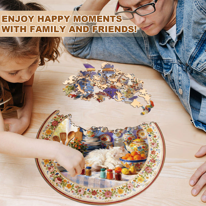 Sunlit Kitchen Wooden Jigsaw Puzzle