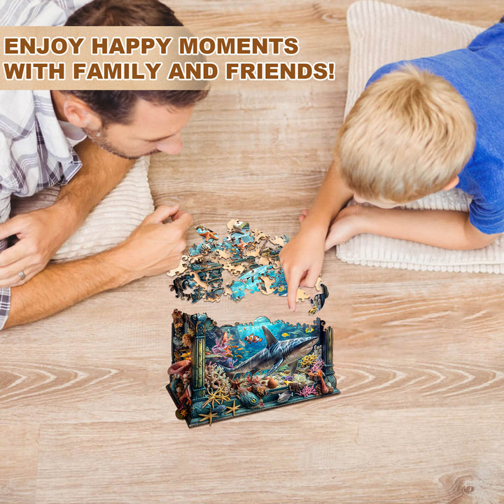 3D Treasure Chest Ocean-1 Wooden Jigsaw Puzzle