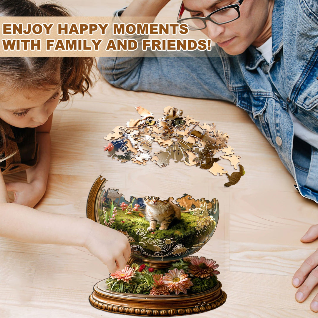 Cat's Planet Wooden Jigsaw Puzzle